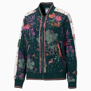Floral Bomber Jacket - Green